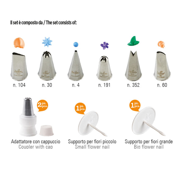 Piping Nozzle Set PINK Pk 10