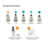 Piping Nozzle Set ORANGE Pk 7