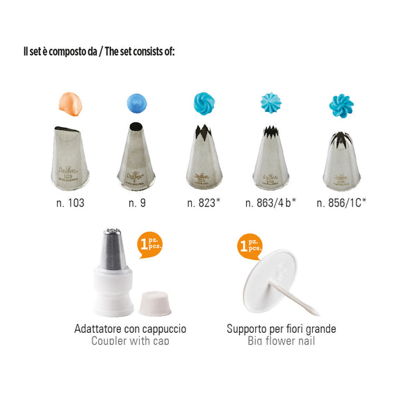 Piping Nozzle Set ORANGE Pk 7