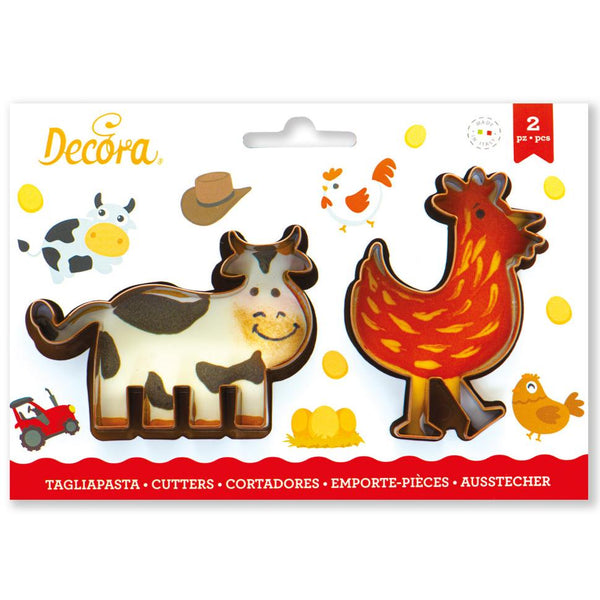 Cow and Hen Cookie Cutters