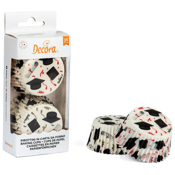 Graduation Cupcake Cases Pk 36