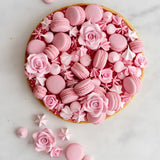 White Sugar Rose Small 2cm Pk 8
