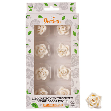 Gum Paste White Rose Spray 145mm