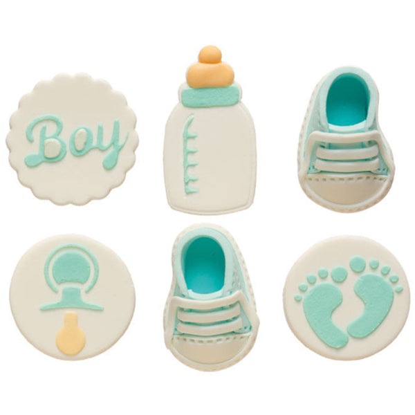 Its a Boy Sugar Decorations Pk 6