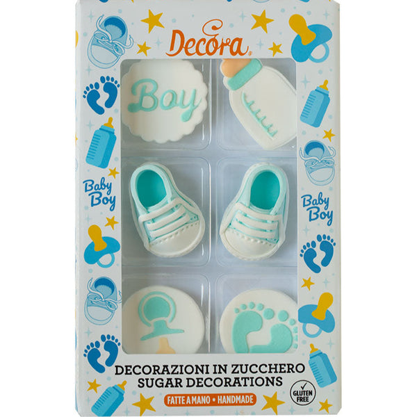 Its a Boy Sugar Decorations Pk 6