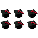Graduation Hat 3D Sugar Decorations Pk 6