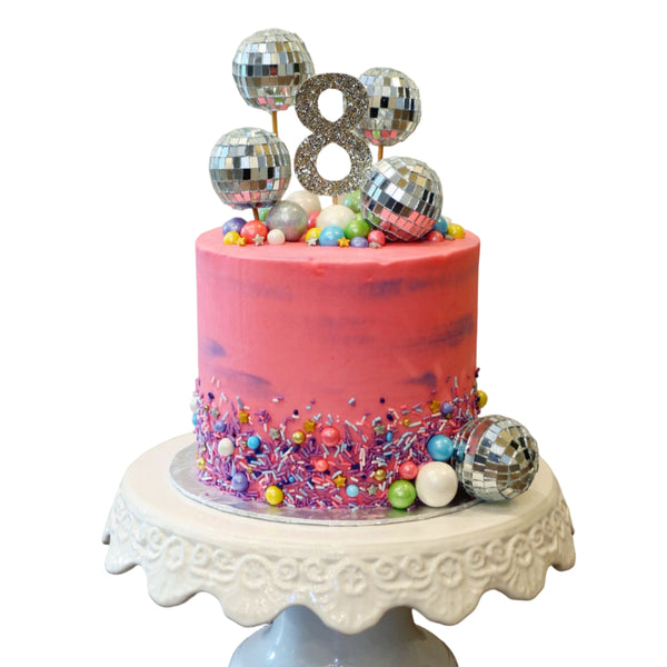 SUGAR SISTERS - Pink Mirror Ball Set Pk 6