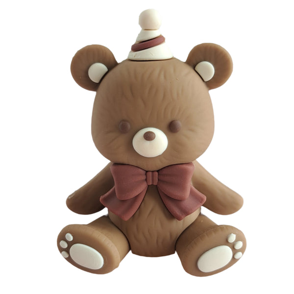 Cute Bear with Party Hat  Cake Decoration  DECO-CAKE