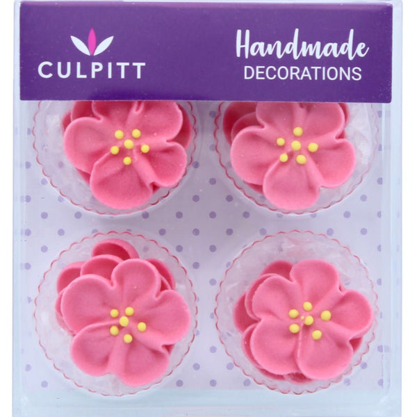 Sugar Decoration Pink Wild Rose Pk 12
