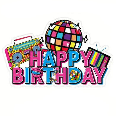 SUGAR SISTERS - 80s Themed Cake Topper and Picks Pk 13