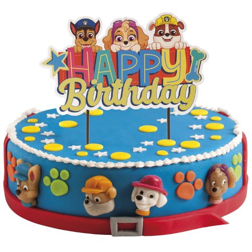 Happy Birthday Cake Topper - Paw Patrol