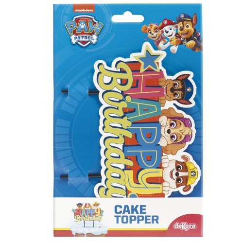 Happy Birthday Cake Topper - Paw Patrol