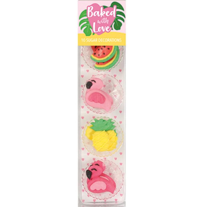 Sugar Decoration Tropical Flamingo Pk 10