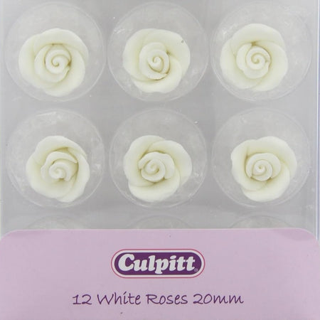 Gum Paste White Rose Spray 145mm