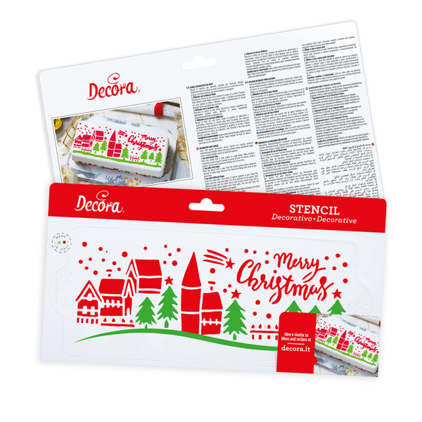 Christmas Scene Stencil 10 x 28cm