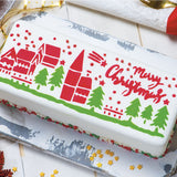 Christmas Scene Stencil 10 x 28cm