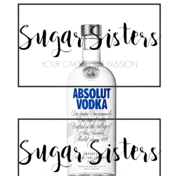 Clear Vodka Bottle Edible Decal - (1 Image 6.5" tall )