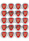 Arsenal Edible Toppers - (20 Toppers)