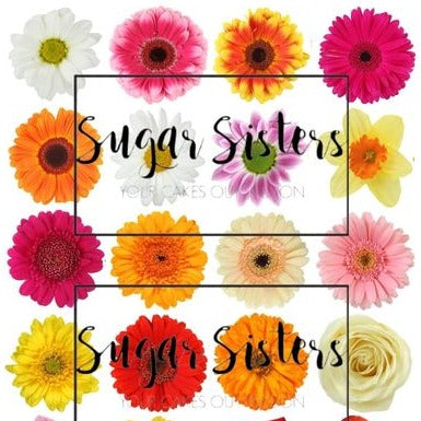 Assorted Flowers Edible Toppers - (20 Toppers)