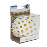 Gold Polka Dot Foil Lined Cases Pk 30 PME