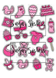 Baby Girl Edible Decals - (19 Stickers)