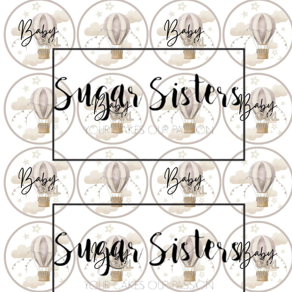 Baby Girl Neutral Edible Toppers - (20 Toppers)