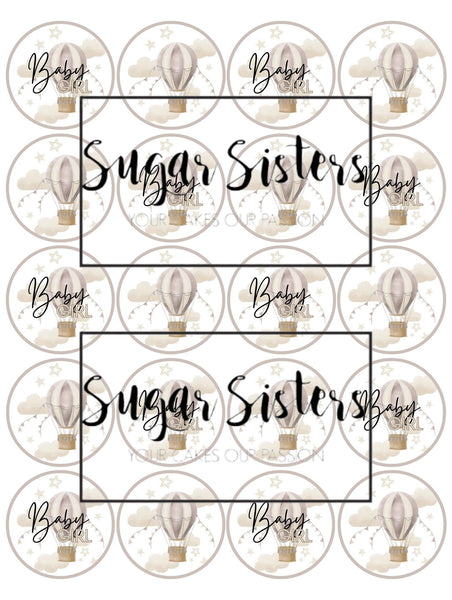 Baby Girl Neutral Edible Toppers - (20 Toppers)