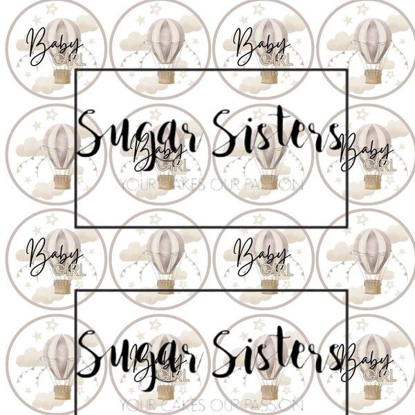 Baby Girl Neutral Edible Toppers - (20 Toppers)