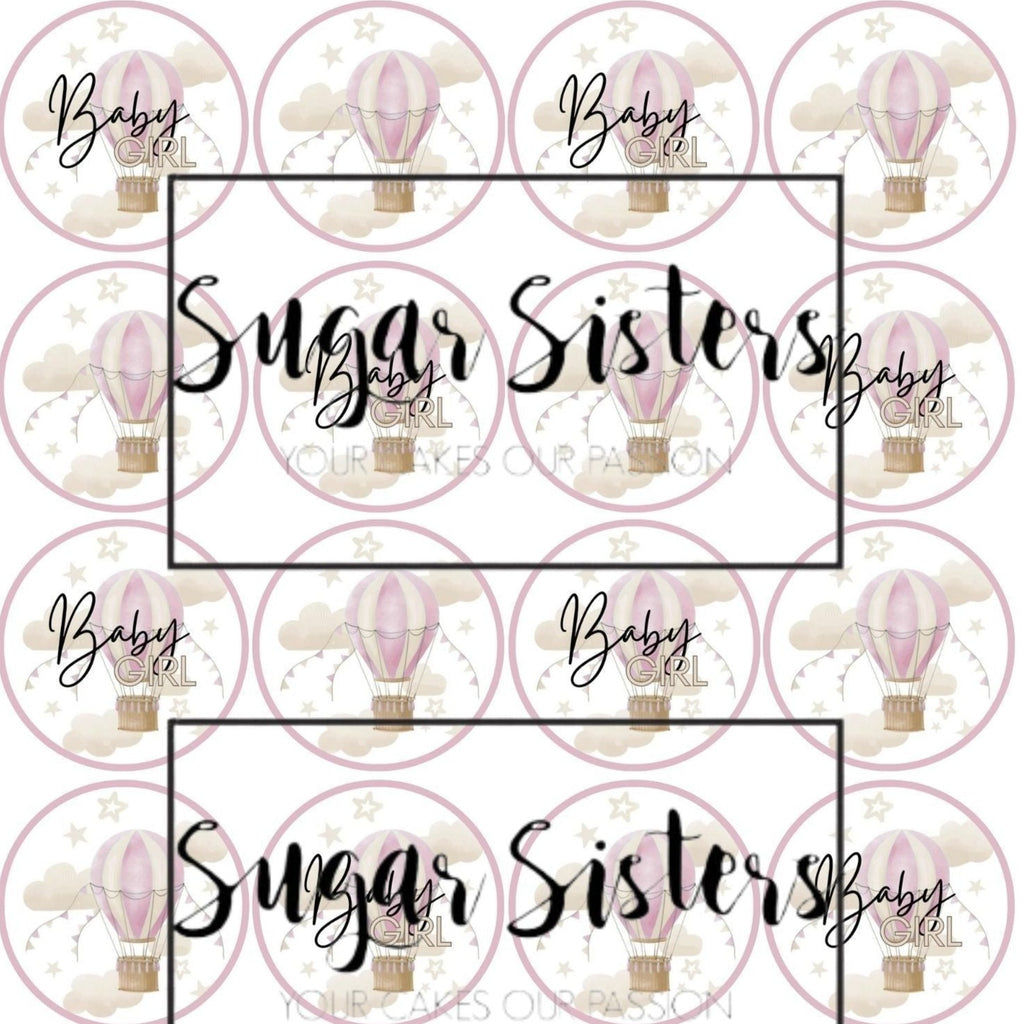 Baby Girl Pink  Edible Toppers - (20 Toppers)
