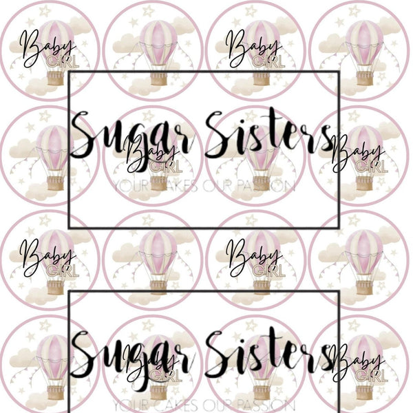 Baby Girl Pink  Edible Toppers - (20 Toppers)