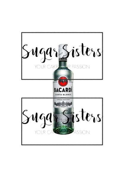 White Rum Bottle Edible Decal - (1 Image 6.5" tall )