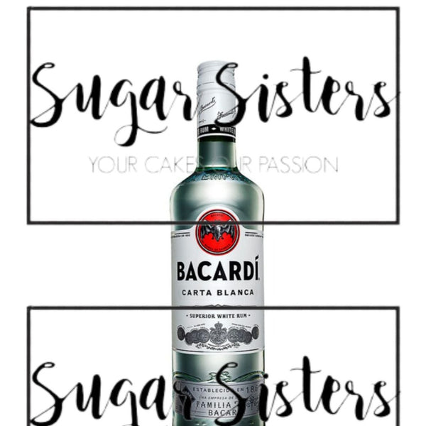 White Rum Bottle Edible Decal - (1 Image 6.5" tall )