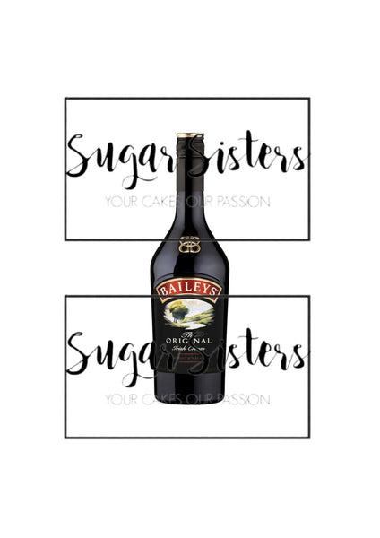 Irish Cream Bottle Edible Decal - (1 Image 6.5" tall )
