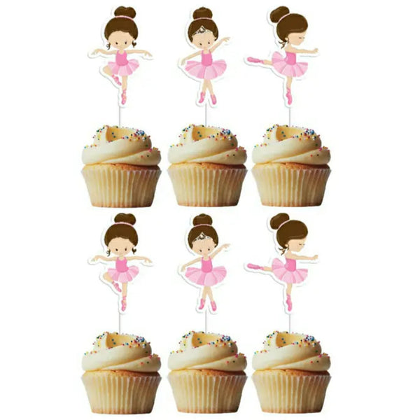 Ballerina Cupcake Toppers Pk 6