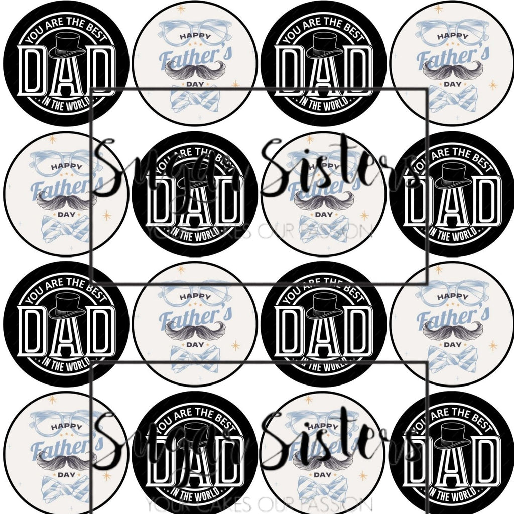 Best Dad Edible Toppers - (20 Toppers)
