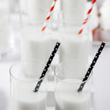 Black Polka Dot Straws Pk 10
