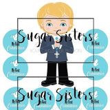 Blond Communion Boy Edible Decal - (1 Image 6.5