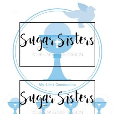 Confirmation Neutral Edible Topper - (1 x 6" Disc ) (8 x 2" Discs)