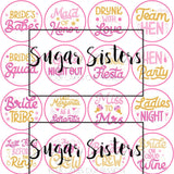 Brides Babes  Edible Toppers - (20 Toppers)