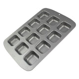 Non Stick 12Cup Mini Square Cake Tin (35 x 26.5 x 3cm / 13.8 x 10.4 x 1.2”)