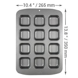 Non Stick 12Cup Mini Square Cake Tin (35 x 26.5 x 3cm / 13.8 x 10.4 x 1.2”)