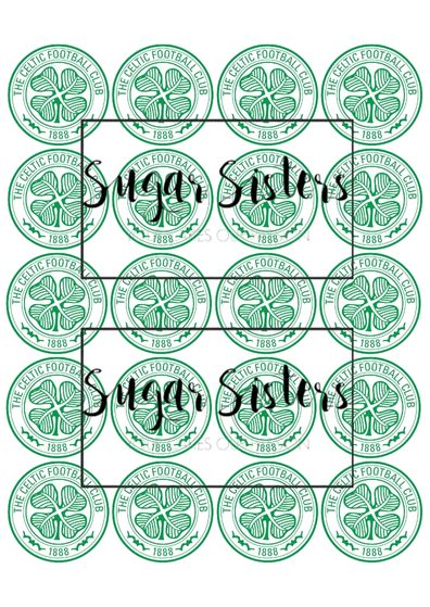 Celtic  Edible Toppers - (20 Toppers)
