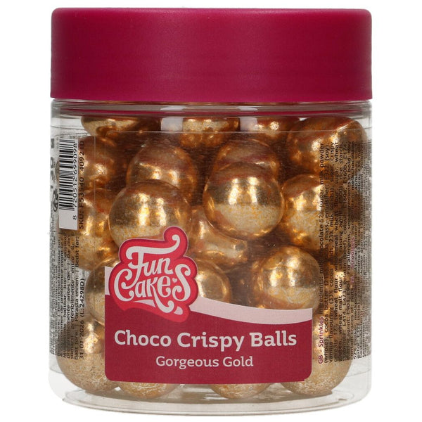 FUNCAKES - Metallic Gold Choco Crispy Balls 130g