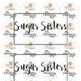 Christening Gold Edible Toppers - (20 Toppers)