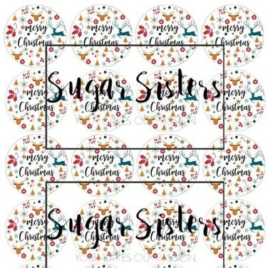 We wish you a merry Christmas  Edible Toppers - (20 Toppers)