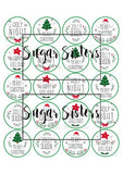 Christmas Text Edible Toppers - (20 Toppers)