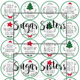 Christmas Text Edible Toppers - (20 Toppers)
