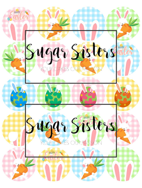 Colourfull Easter Edible Toppers - (20 Toppers)