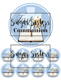 Communion Blue Edible Topper - (1 x 6