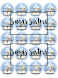Communion Blue  Edible Toppers - (20 Toppers)